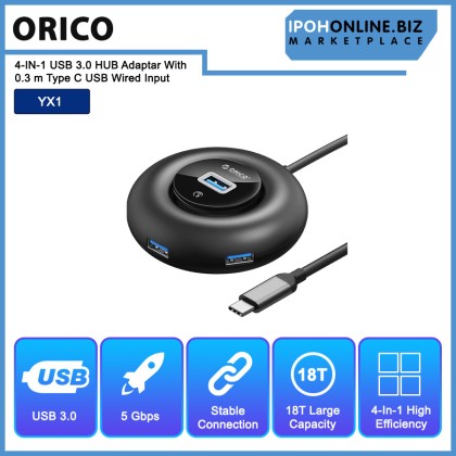 ORICO Round USB HUB Box 4 USB Hub Adapter with Type C USB Wired input